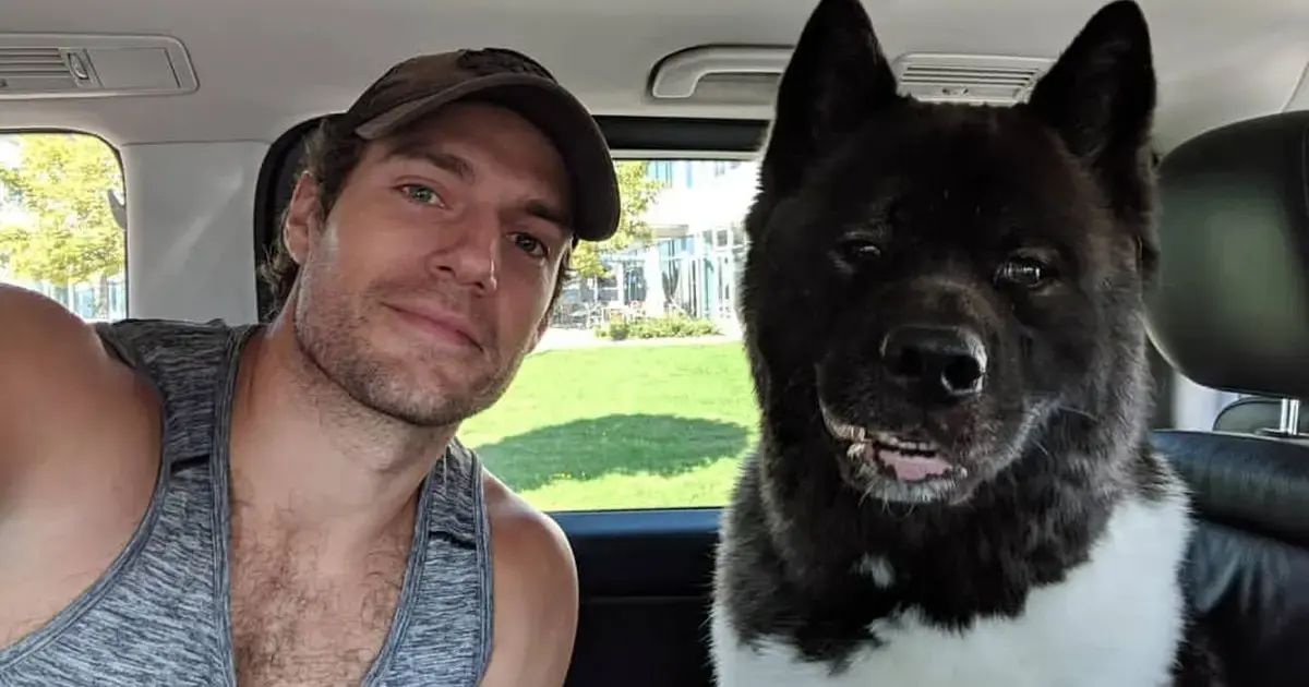 Henry Cavill with his dog Kal
