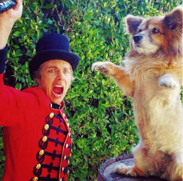 Dax Shepard with his dog Lola